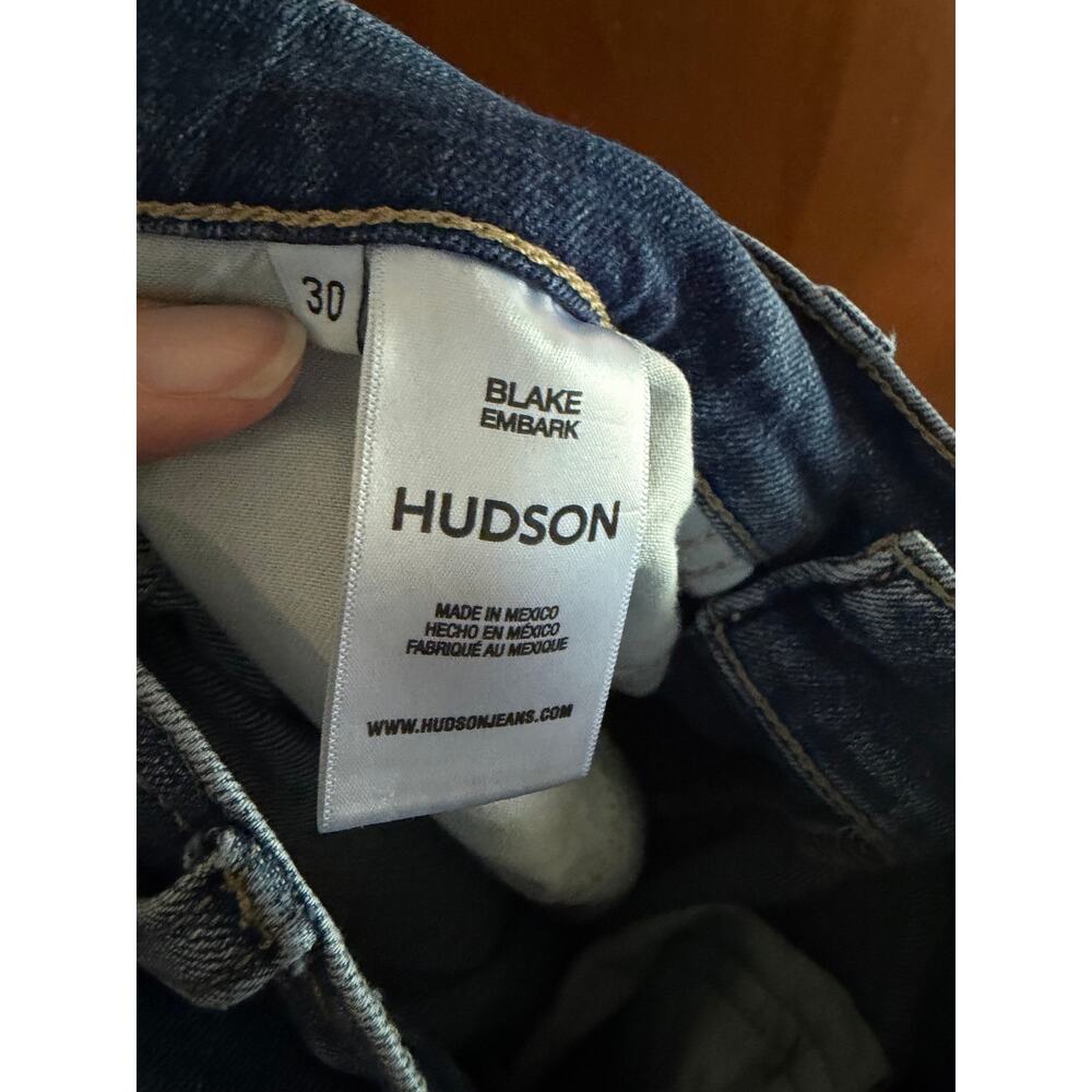 Hudson Blake Embark Slim Straight Jeans Men's 30 Medium Wash Stretch Denim - Picture 6 of 6